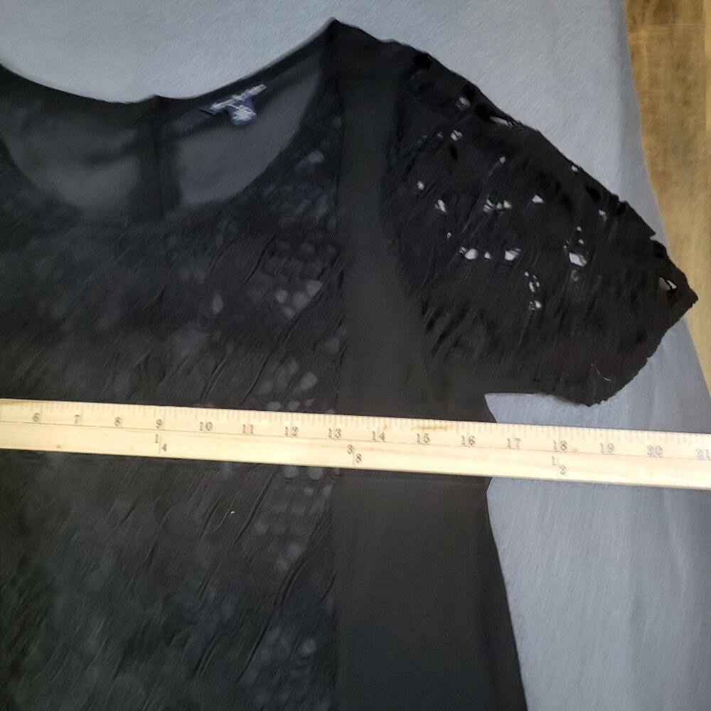 AMERICAN EAGLE Women's Small Y2K Lace Sheer Whimsigoth Fairy Blouse Top - Picture 10 of 12